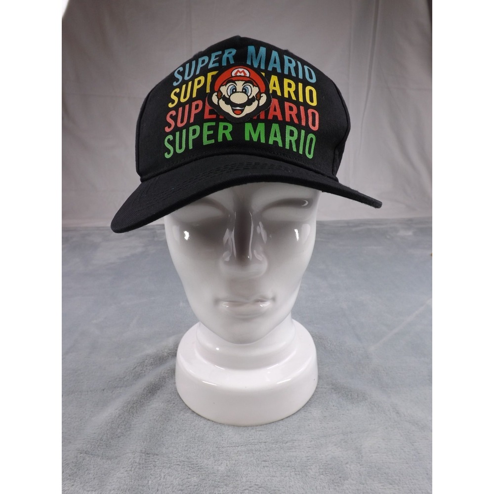 Super Mario Nintendo Cap/Hat Men's Black/Multicolor Snapback One Size